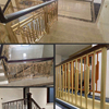 Custom Wrought Iron Stairs Railing Spiral/Curved Staircase Handrail Design for Villa Flooring