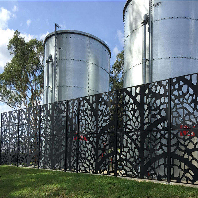 Wholesale Outdoor Pillar Fixed Cafe Slat Patio Fences Lattices Gates Garden Backyard Aluminium Plastic Fencing