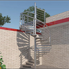 Modern and Beautiful Indoor/Outdoor Spiral Stairs Assembled Metal Iron for Apartments and Staircases Recommended Use - ID 1601824747892