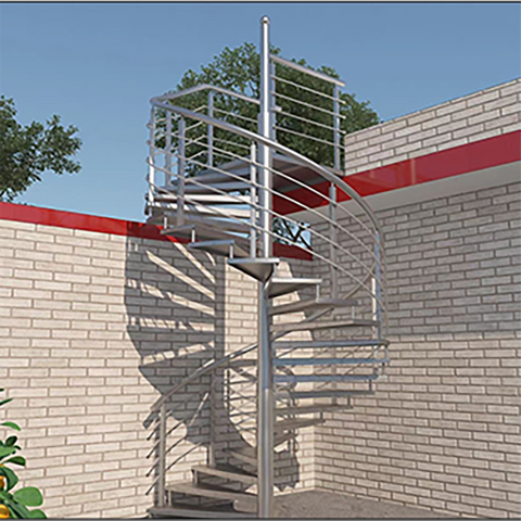 Modern and Beautiful Indoor/Outdoor Spiral Stairs Assembled Metal Iron for Apartments and Staircases Recommended Use - ID 1601824747892