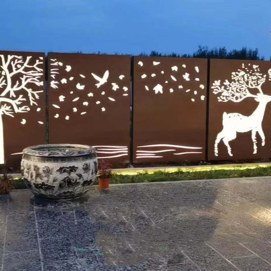 Modern Design Laser Cut Aluminum Fence Panels New Villa and Swimming Pool Garden Decorative Metal Screen for Mall Applications