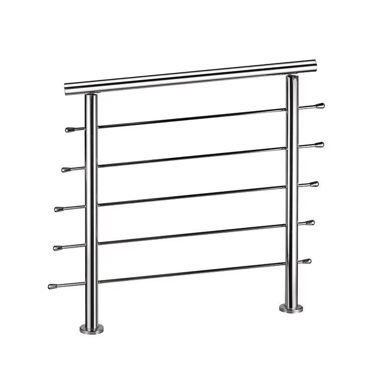 Stair Railing Design Security Balustrades Aluminum Metal Frame Round Stainless Steel Staircase Railing