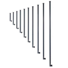 Easy to Install Modern L-Shaped Handrail Ceiling Wall Hand Rail Pipe Stair Railing