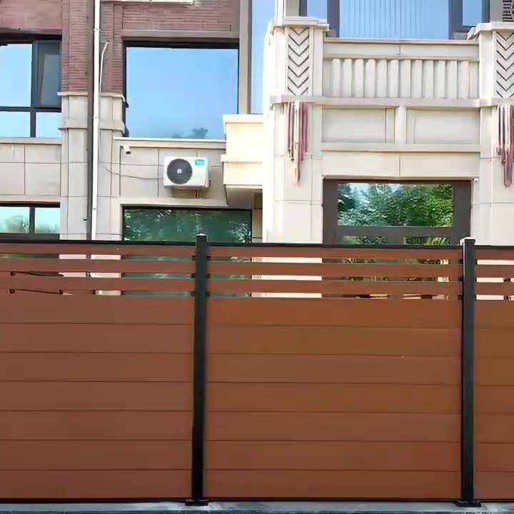 Outdoor Aluminum Alloy Balcony Guardrail Home Terrace Fence Armrest Railing Villa Privacy Grid Fence Courtyard Chemical Pressure