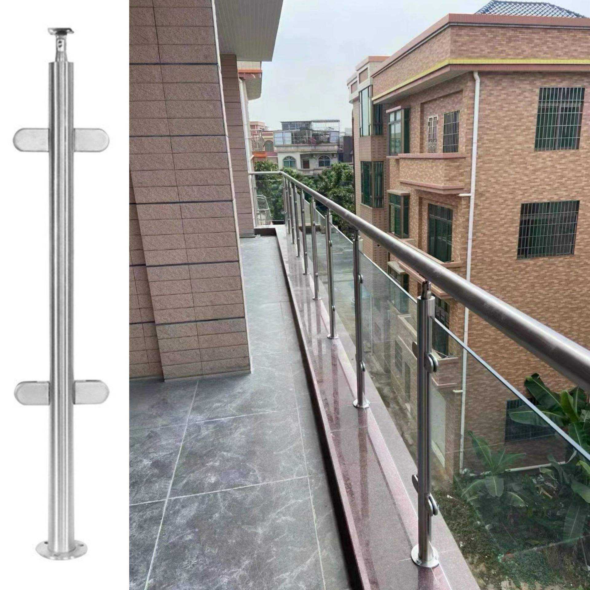 Indoor Stairs Pipe Handrails Stair Steel Hand Railings Post for Stairs Indoor Stair Handrail Round Metal Stair Railing