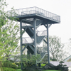 Outdoor Customized Steel Structure Glass Wrought Iron Metal Villa Balcony Fire Escape Stairs
