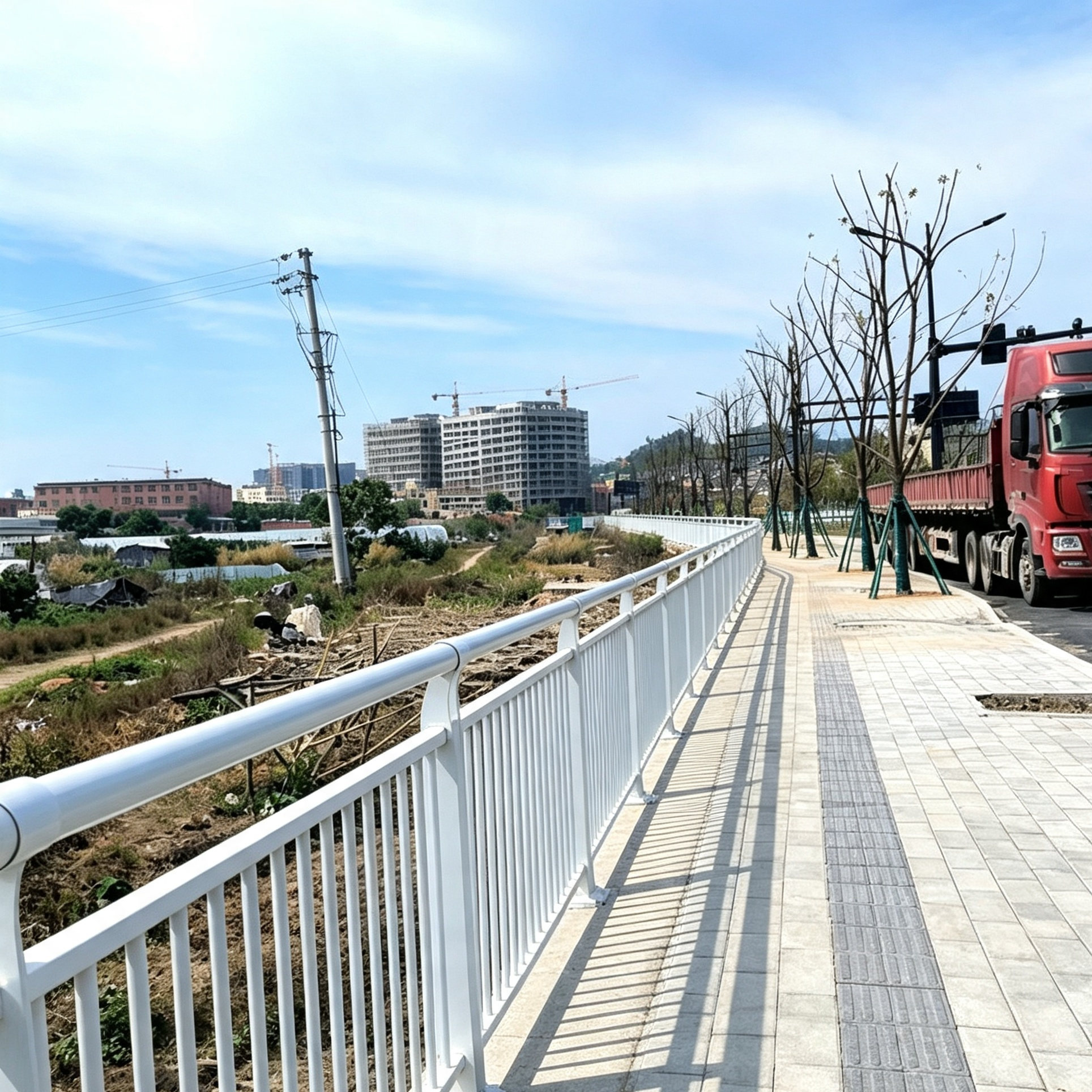 Galvanized Powder Coated Roadside Safety Anti-Corrosion Bridge Guardrail