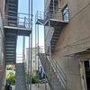 Customized Fire Escape Stairs Steel Grating Stairs Galvanized Steel Stairs Staircase