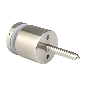 Satin Mirror 30mm Round Stainless Steel Clamp Clip Glass Holder Stand off for Railing System