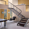 Manufacturer China High Quality Modern Steel Stairs Design Single Stainless Steel Beam Glass Handrail Staircase