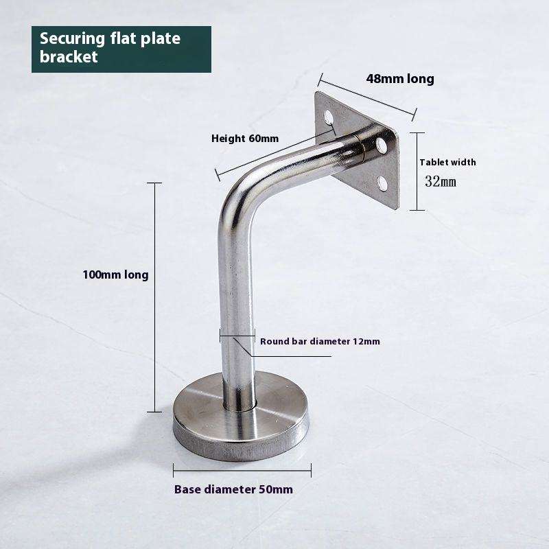 Support Hand Rail Stair Railing Guardrail Accessories Stainless Steel Handrail Bracket Wall Mounted Bracket