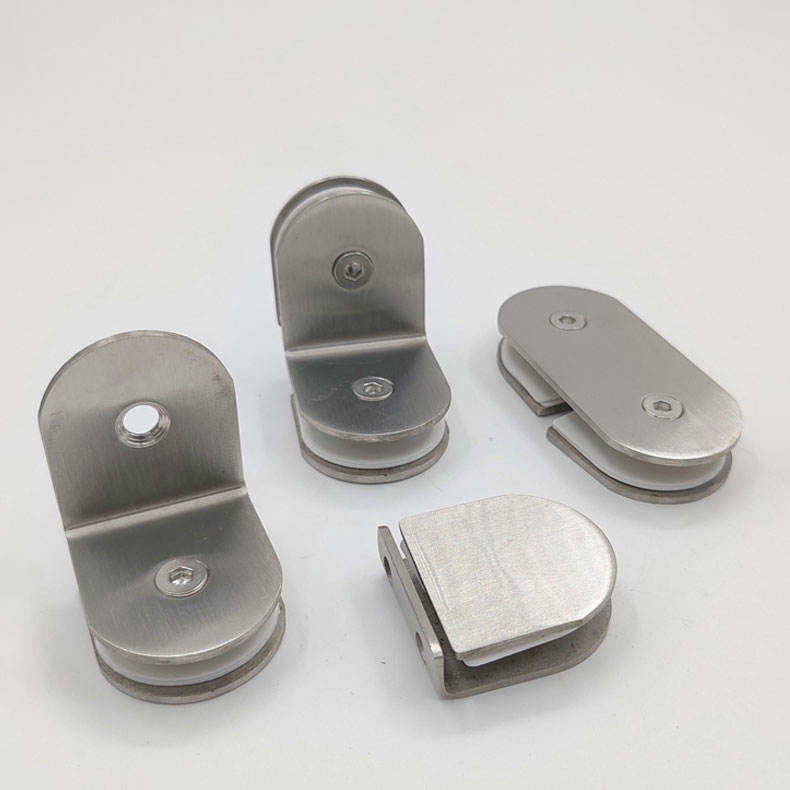 Frameless Glass Railing Round Type Clip 304 316 2205 Stainless Steel Stair Handrail Post Glass d Clamp
