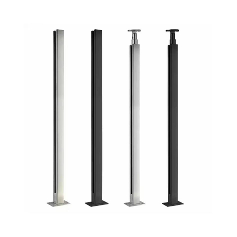 Stainless Steel Glass Railing System with Slot Post Clamp Outdoor Handrail for Pool Deck Fencing Corridor Stairs Home Use - ID 1601866855143