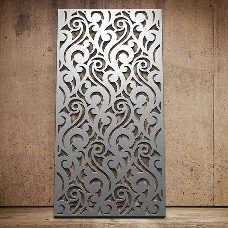 Precision Laser Cut Stainless Steel Screen for Privacy Fence and Garden Decor Applications