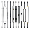 Metal Modern Stair Baluster With 28 Inch Oval for Indoor Decoration Staircase Railing