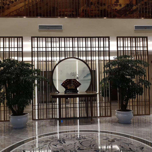Factory Customizable Metal Room Divider Hotel Restaurant Stainless Steel Gold Divider Floor to Ceiling Room Dividers