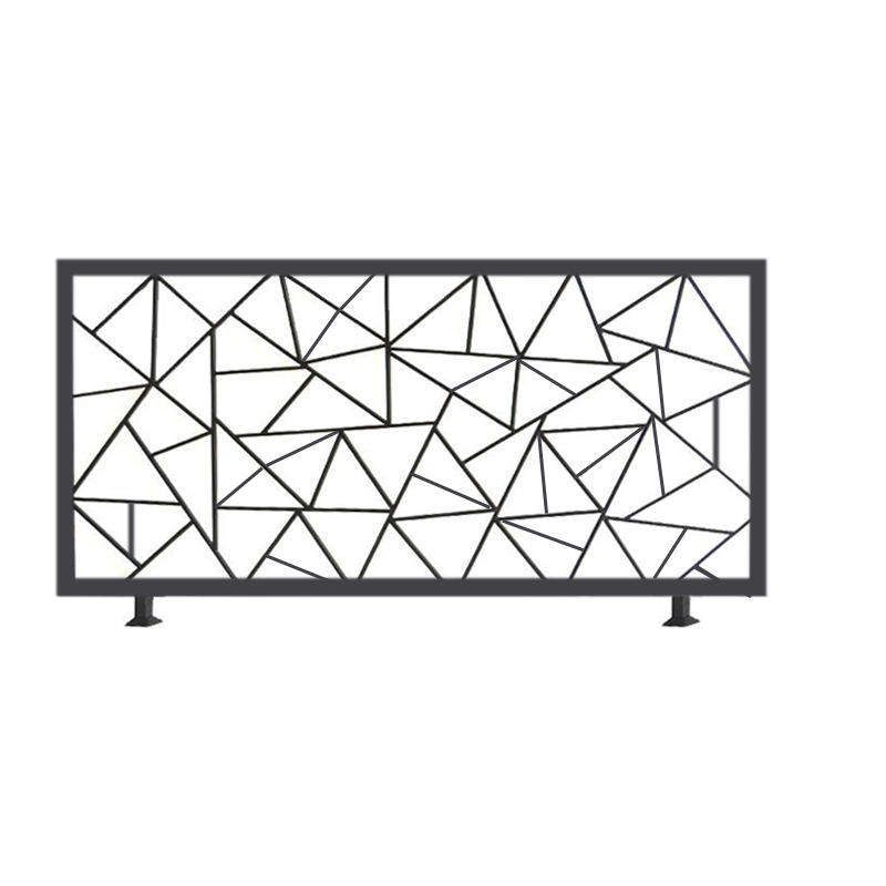 Modern Design Staircase Laser Cut Plate Wrought Iron Balustrade Fence Handrail Terrace Balcony Railing