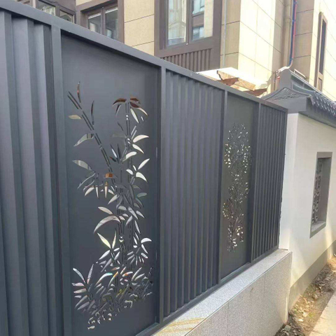 Modern Design Laser Cut Aluminum Fence Panels New Villa and Swimming Pool Garden Decorative Metal Screen for Mall Applications