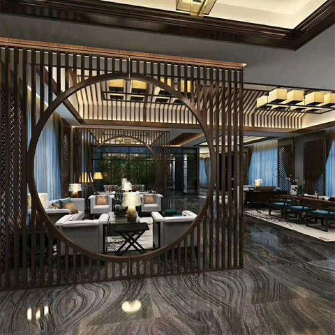 High Quality Modern 3D Stainless Steel Metal Panel Contemporary Home Room Divider Screen Movable Partition for Home Use