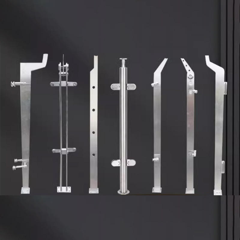 Stainless Steel Railings Balcony Glass Profile Holding Railing with Clip Glass Clamp Bracket Holder