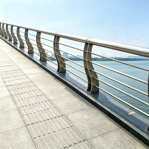 Steel Bridge Guardrail Bollard Hot-Dip Galvanized Powder Coated Traffic Barrier with Diamond Grade Reflective Surface