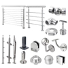 Terrace Railing Safety Guardrail for Roof Outdoor Weather Resistant Aluminum Stainless Steel Stair Railings