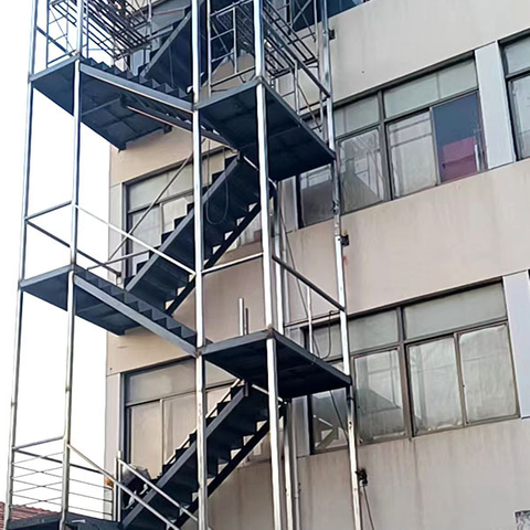 Stainless Steel Fire Escape Handrails for Residential Buildings Hospitals Shopping Centers Hotels Parks-Zinc Steel Railings