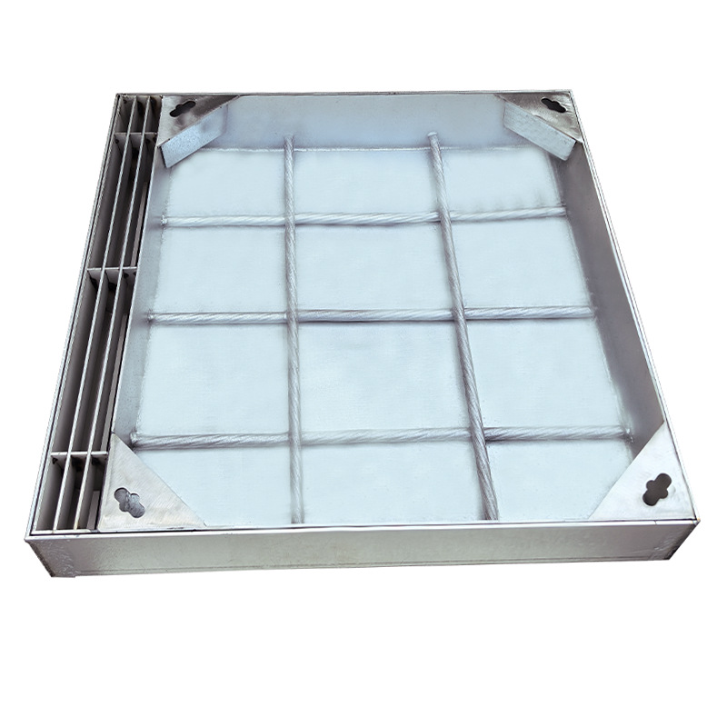 Heavy Duty Stainless Steel Invisible Square Manhole Cover Well Cover With Grating