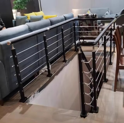 Apartment High Quality Mezzanine Cable Railing Modern Stainless Steel Wire Balustrade