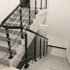 Modern Indoor Black Wire Balustrade Details Stainless Steel Stair Cable Railing Design