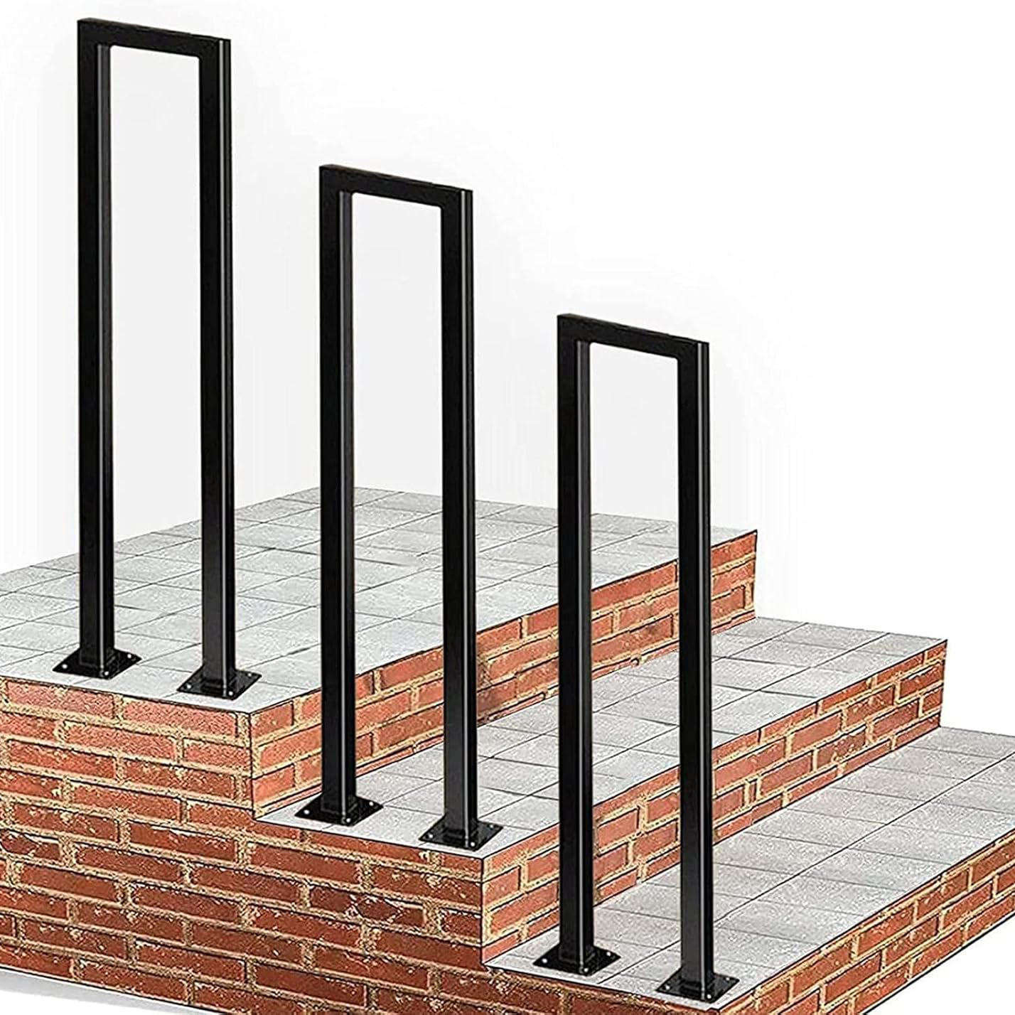Factory Direct Supply Modern Minimalist Tube Outdoor Stair Railing Adjustable Angle Black Handrail Handrail