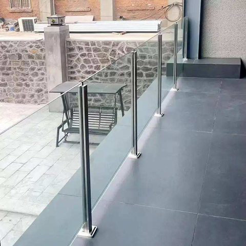 Wholesale Stainless Steel Universal Frameless Glass Railing Balcony Led Glass Stair Hand Railing