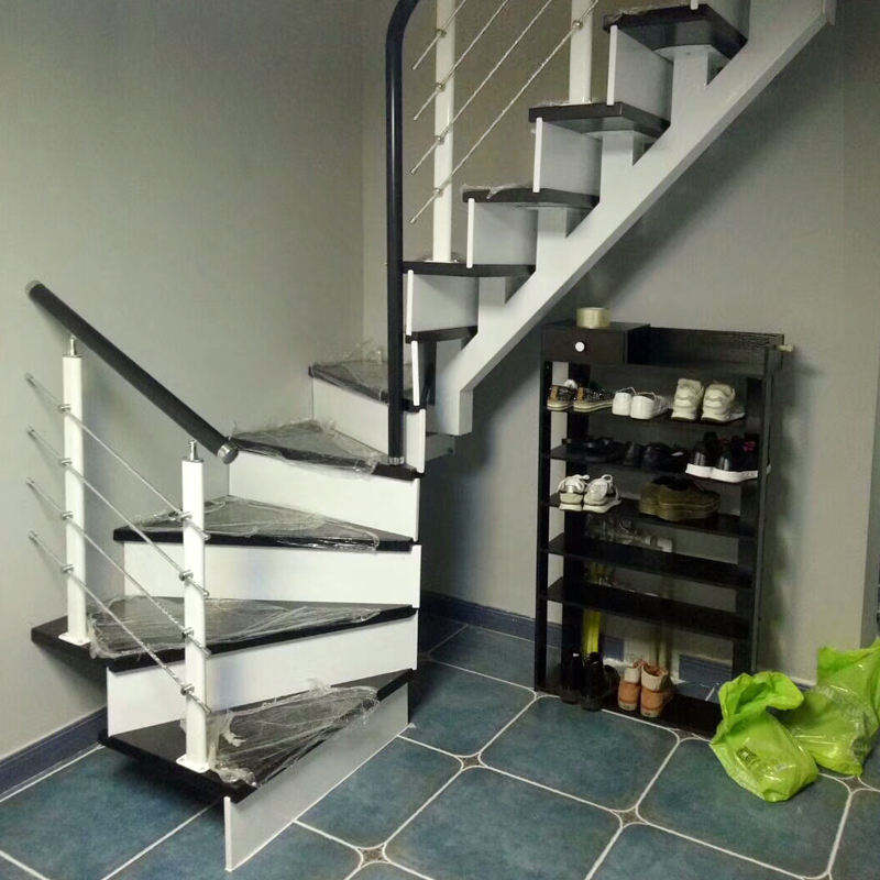 Customized Interior Design Modern LED Steps Straight Staircase