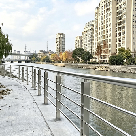 Bridge Guardrail with Engineer Grade Light Reflective Powder Coated Rust Resistant for Outdoor Park Use