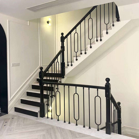 Metal Modern Stair Baluster With 28 Inch Oval for Indoor Decoration Staircase Railing