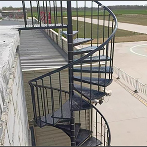 Wooden Step Staircase White Spiral Dedicated Outlook Balustrade Plate Railing Design Staircase - ID 1601823292613