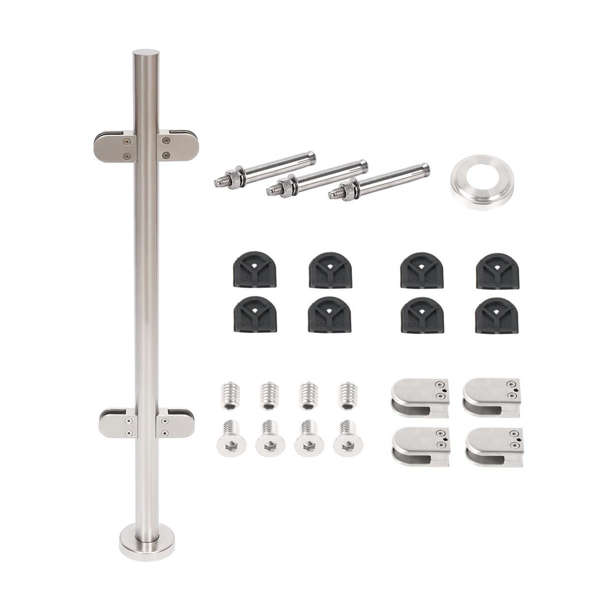 Stainless Steel Staircase Handrail Post Porch Railings Stainless Steel Glass Railing Outdoor Banister Column - ID 1601833898528