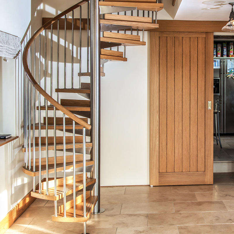 Low Price Outdoor Spiral Staircase Black Surface Easy to Install Rotating Staircase - ID 1601790801263
