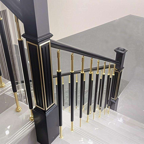 Custom Banister Stair Balustrades and Handrails with Unique Design Printed Transfer for Balcony Stairs Railing