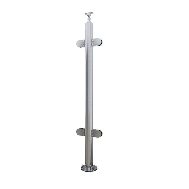 Glass Railing Post Clamp Bracket 304 Stainless Steel Glass Railing Spigot with Slots Base for Deck Balusters Balcony Patio Stair