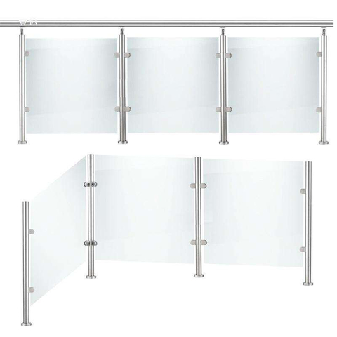 Quickly Customization Stainless Glass Column Post Balustrade Outdoor Glass Railing - ID 1601791405550