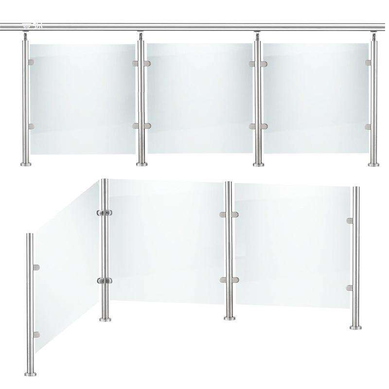 Quickly Customization Stainless Glass Column Post Balustrade Outdoor Glass Railing - ID 1601791405550