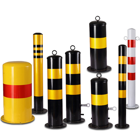 Fixed Removable Steel Reflective Delineator Posts High-Intensity Prismatic Traffic Separation Warning Posts for Parking Lots