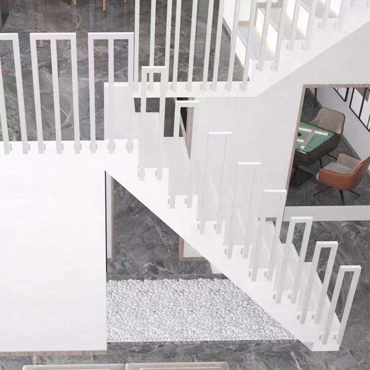 Factory Direct Supply Modern Minimalist Tube Outdoor Stair Railing Adjustable Angle Black Handrail Handrail