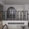 Industrial Malleable Iron Hand U-shaped Railing Pipe U Handrail for Stairs Porch Garden Loft Corridor Indoor Outdoor