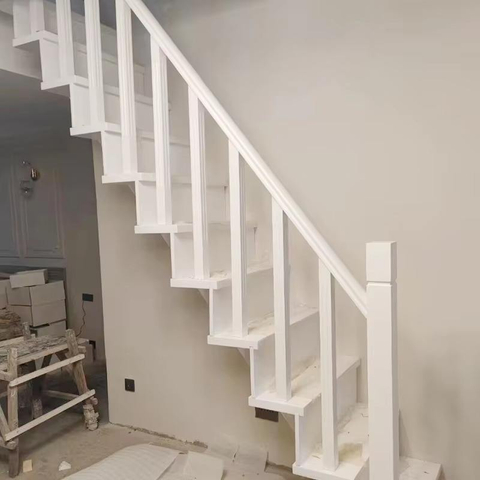 Wholesale Modern Banister for Staircase Round Oak Railing for Home Furniture Factory Price Winding Staircase Design