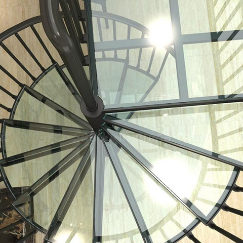 Carefully Crafted Rotate Steel Customized Prefabricated Metal Spiral Staircases Curved Staircase