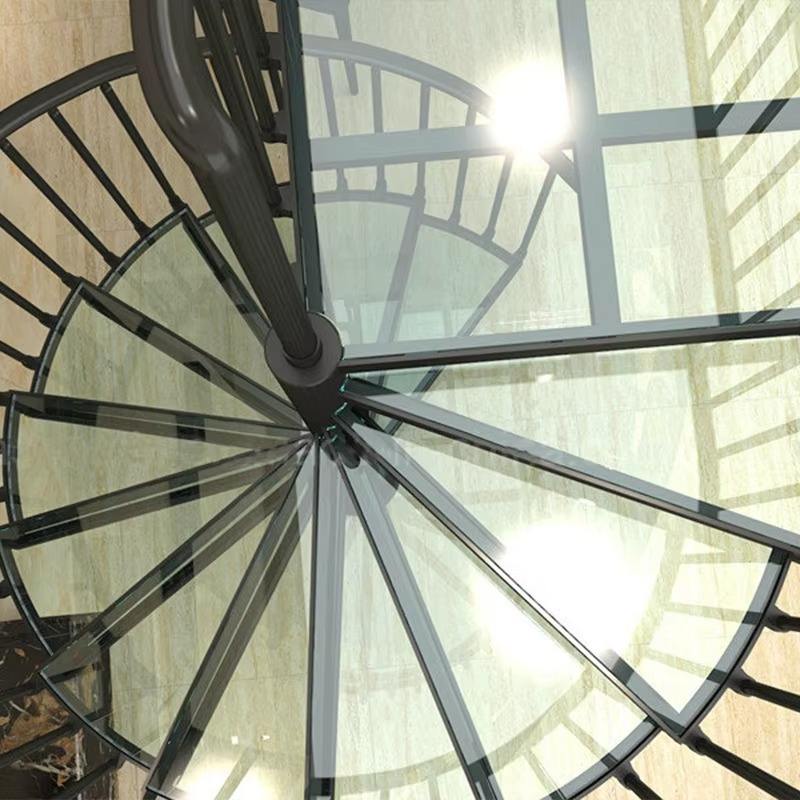 Carefully Crafted Rotate Steel Customized Prefabricated Metal Spiral Staircases Curved Staircase