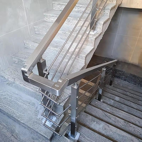 Self-Installed Stainless Steel Stair Handrails Elegant Fencing Handrails Top Mount Tube Railing Deck Porch Balcony