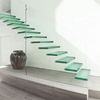 One Stop Service Tempered Laminated Glass Staircase Floating Staircase Safety Glass Railing Stairs